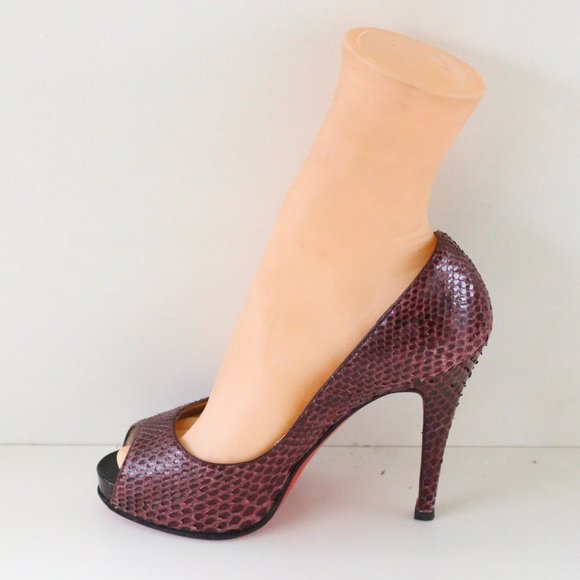 Christian Louboutin Purple Very Prive Python - Picture 1 of 10